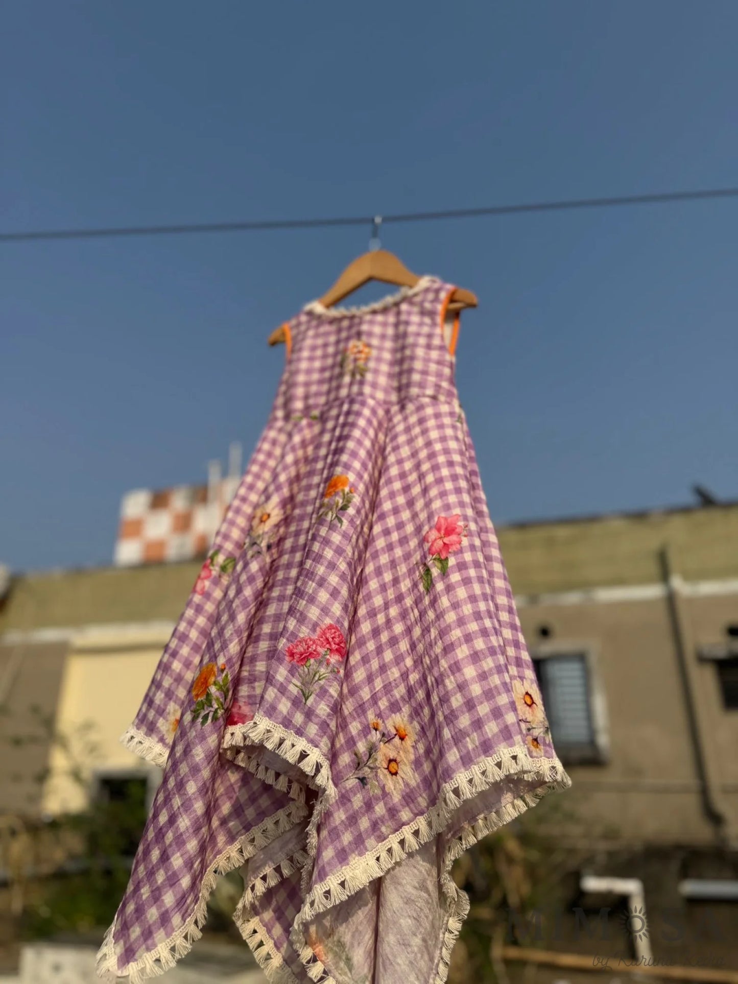 A pretty hand dress in Mogra Chanderi