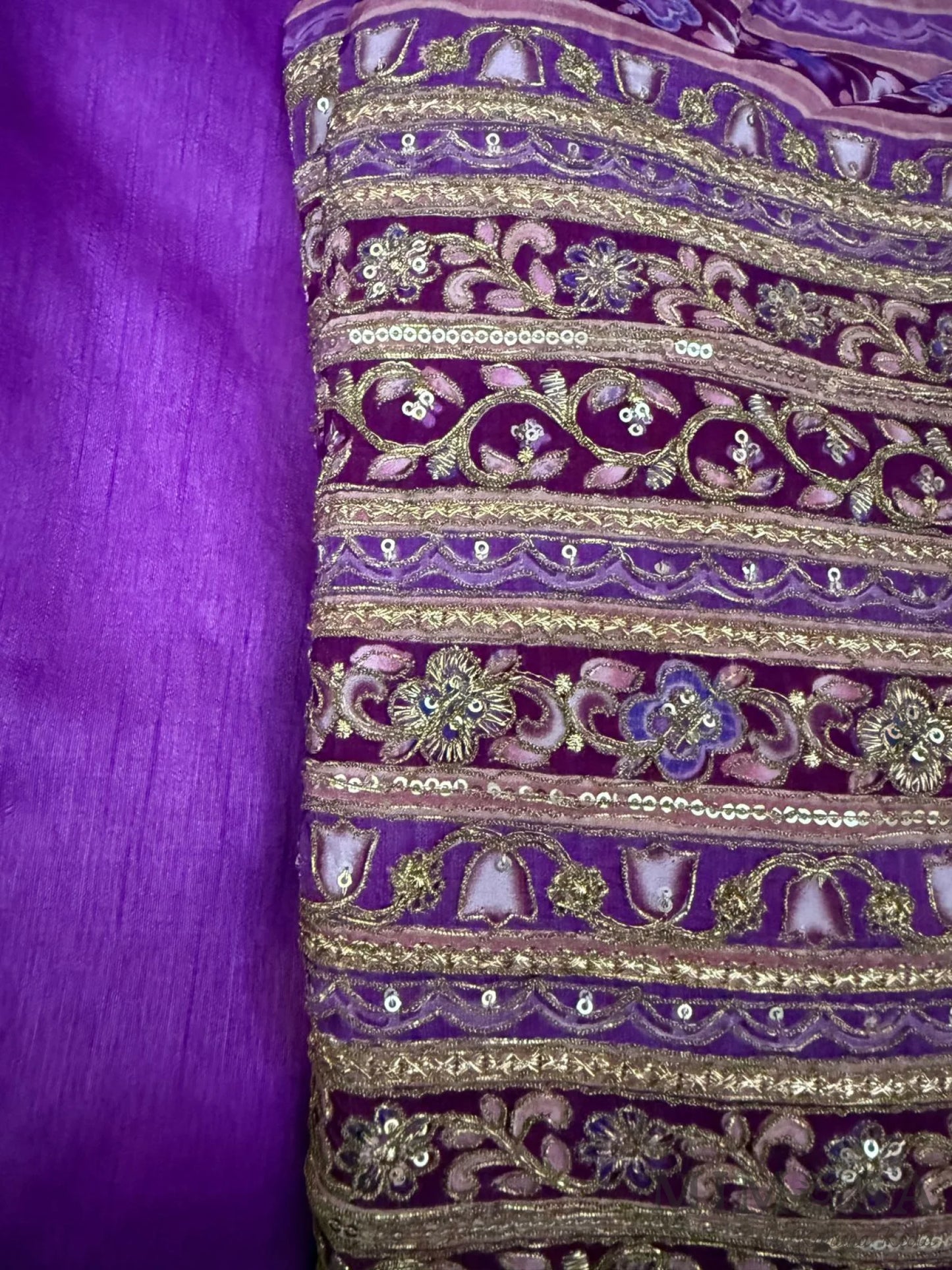 Bambar silk Kurta - with embroidered position print pants all lined with cotton silk