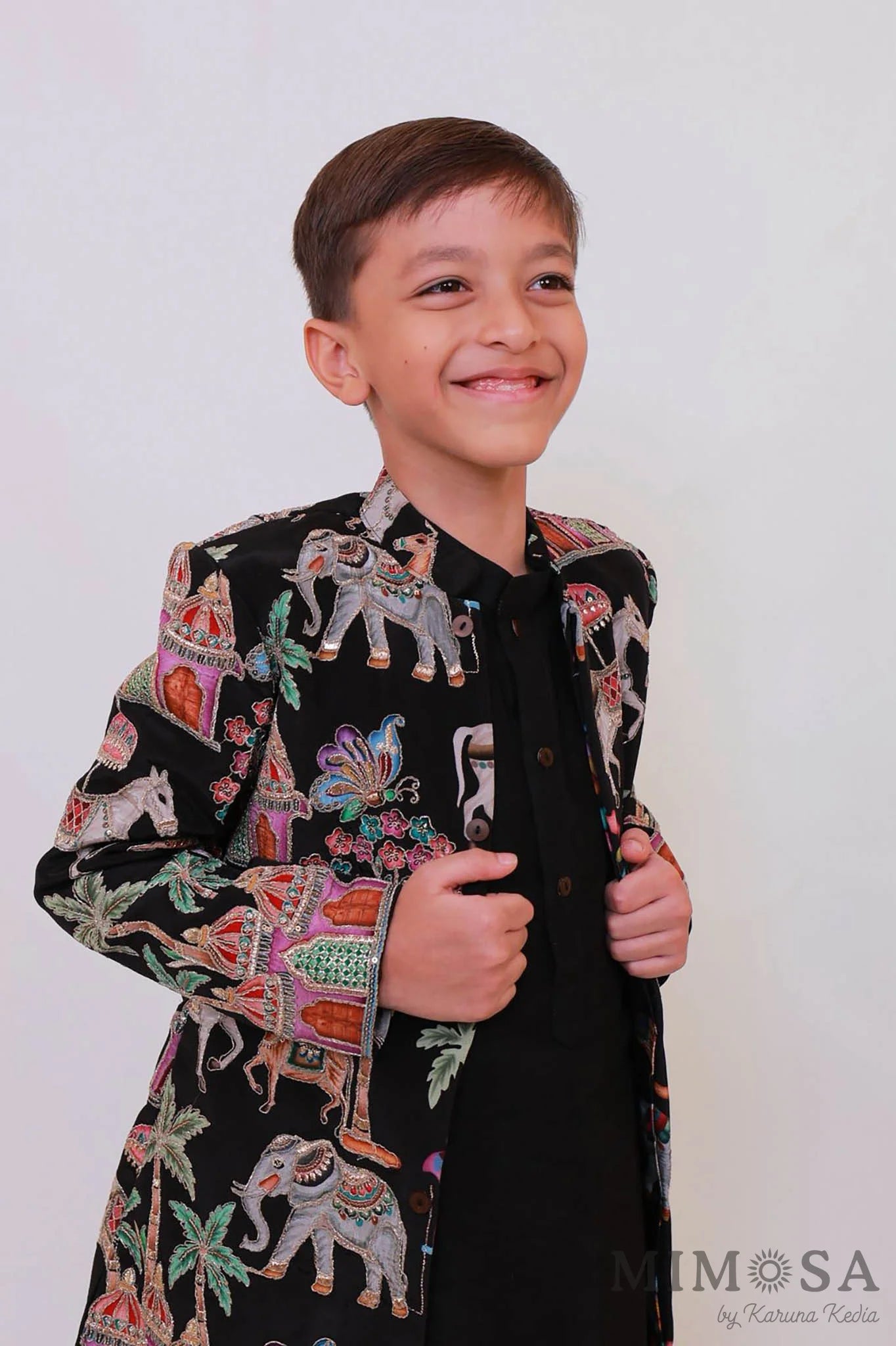 Baraat Sherwani with Bambar silk kurta and pajama