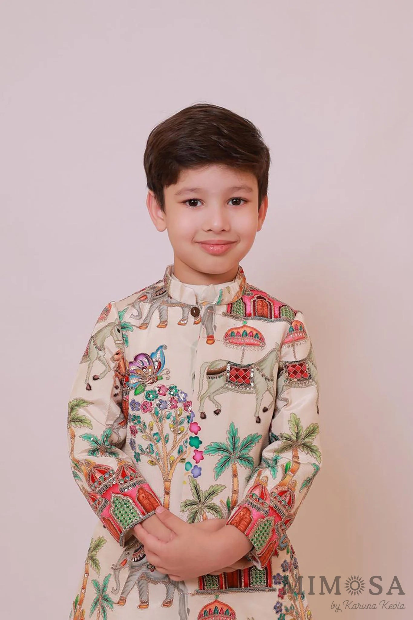 Baraat Sherwani with Bambar silk kurta and pajama