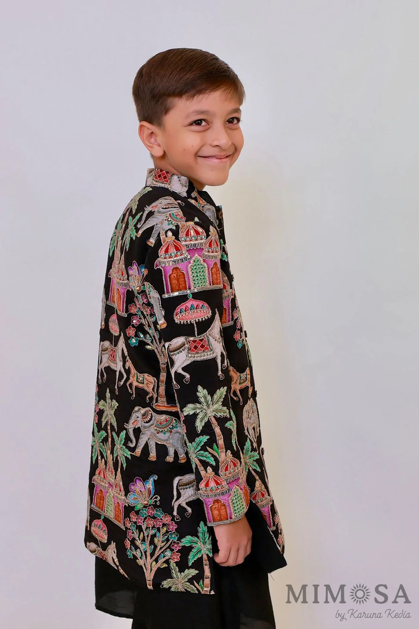 Baraat Sherwani with Bambar silk kurta and pajama