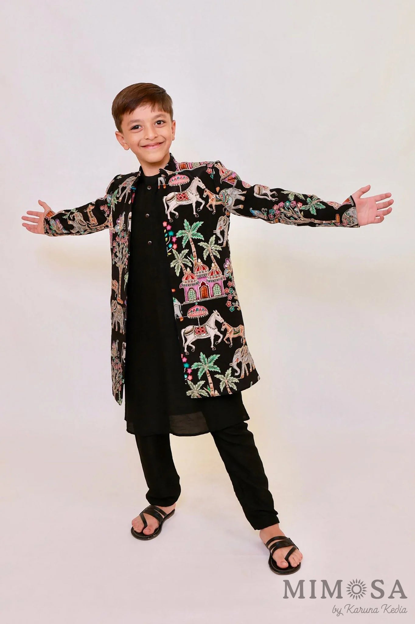Baraat Sherwani with Bambar silk kurta and pajama