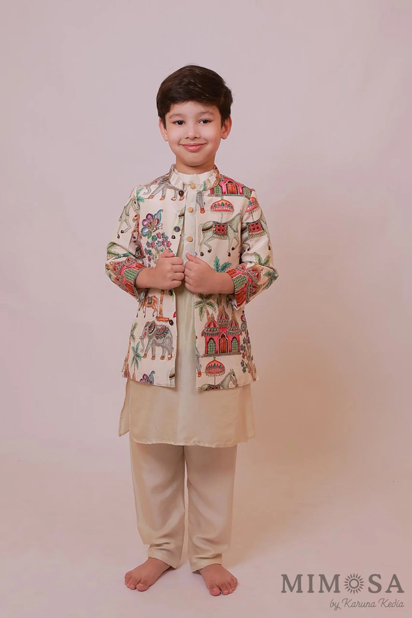 Baraat Sherwani with Bambar silk kurta and pajama