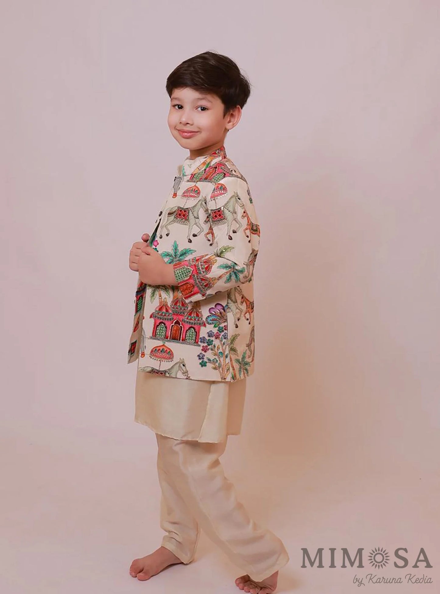 Baraat Sherwani with Bambar silk kurta and pajama