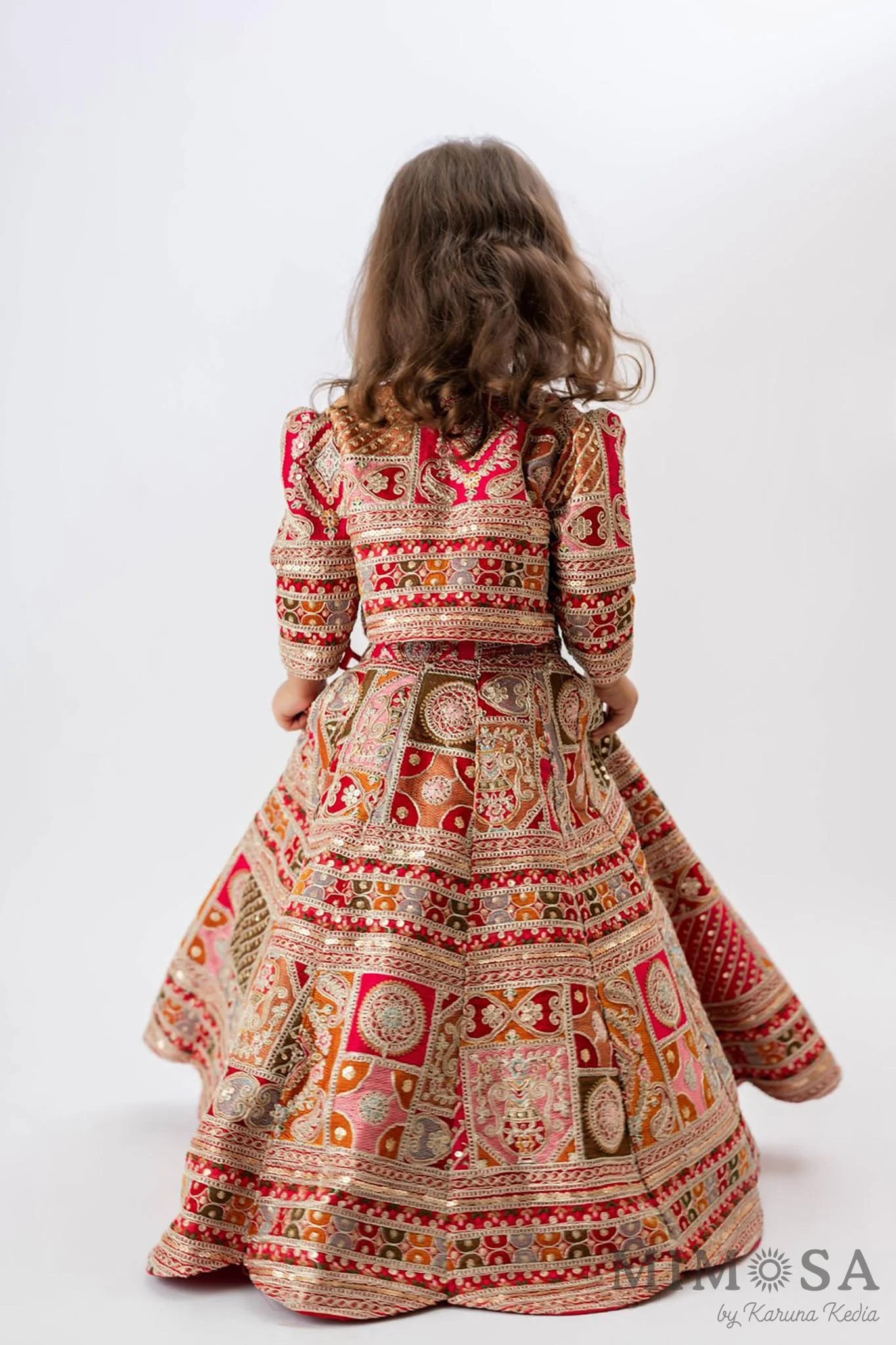 Heavy Embroidered lehnga With Matching Embroidered Jacket and with plain strap top