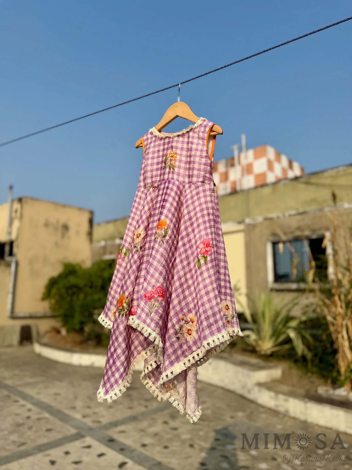 A pretty hand dress in Mogra Chanderi
