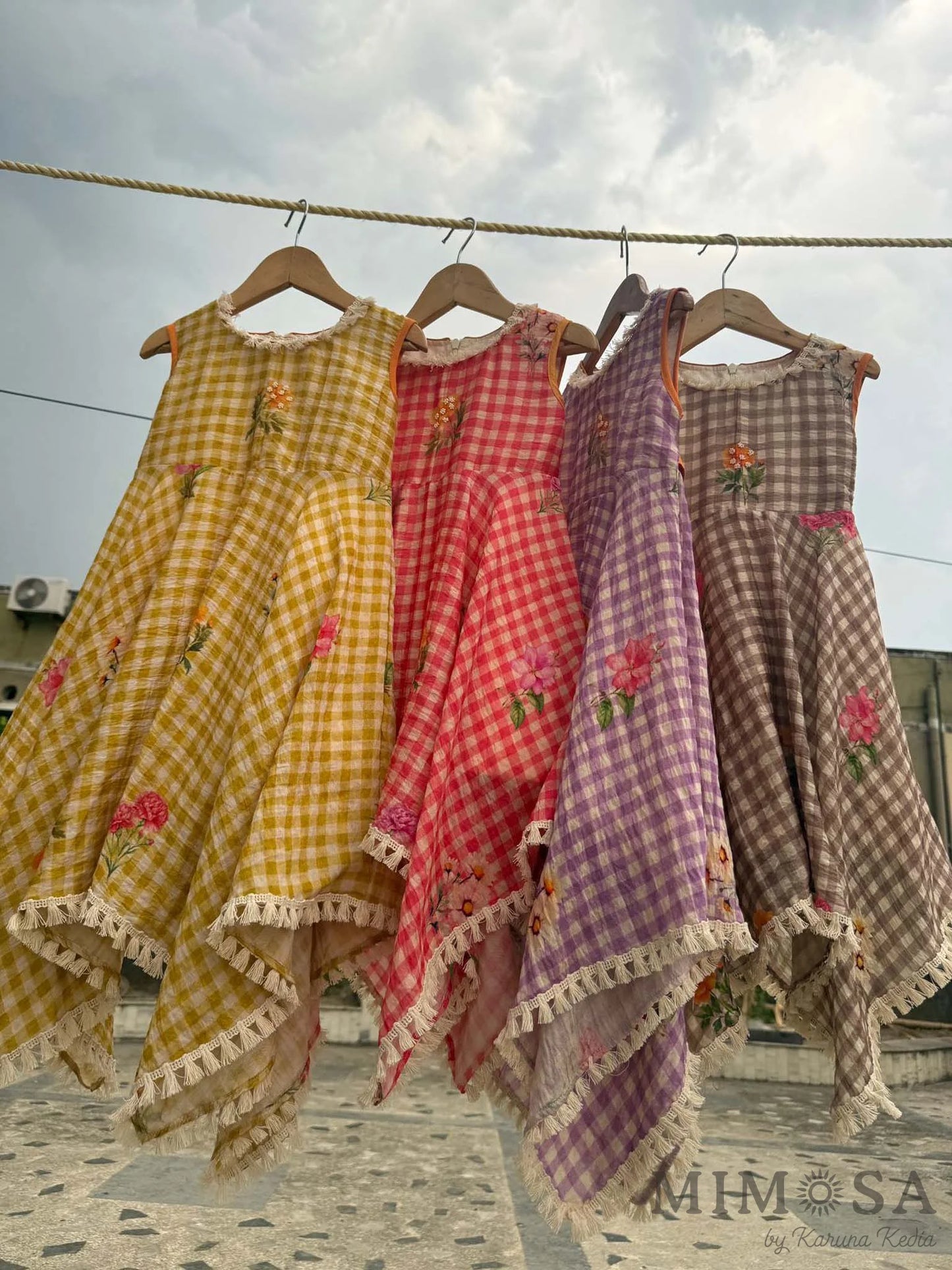 A pretty hand dress in Mogra Chanderi