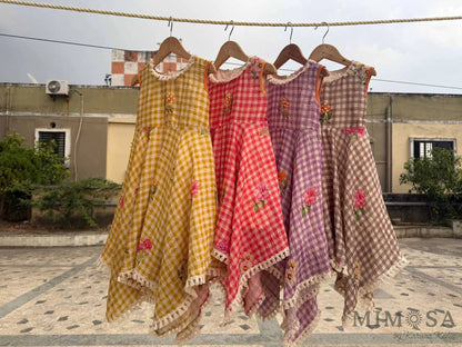 A pretty hand dress in Mogra Chanderi