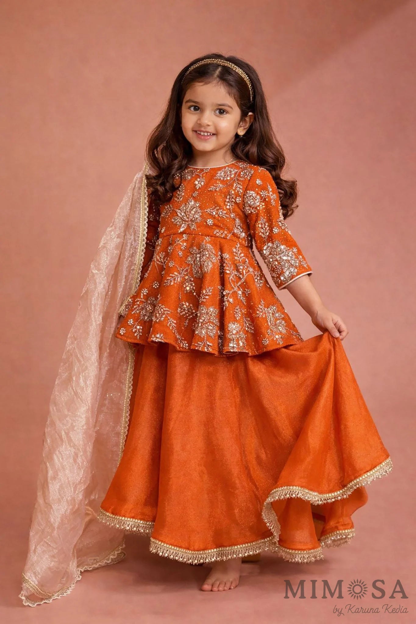 Amber Festive Peplum Set with Dupatta