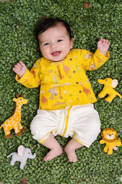 Animal print dhoti Kurta set