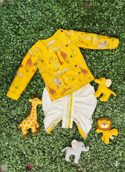 Animal print dhoti Kurta set