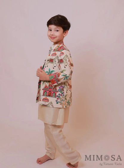 Baraat Sherwani with  Bambar silk kurta and pajama