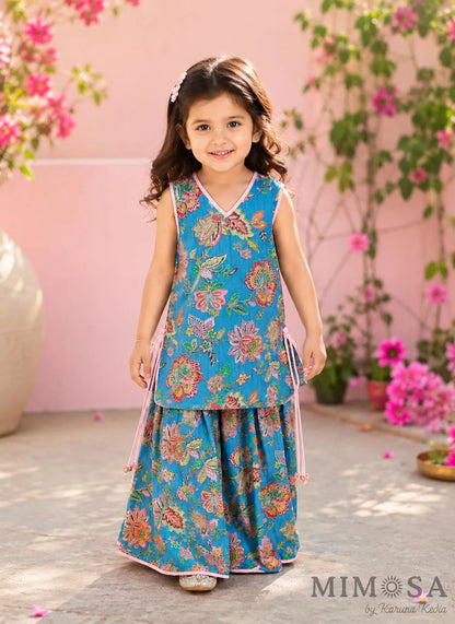 Blue floral palazo set