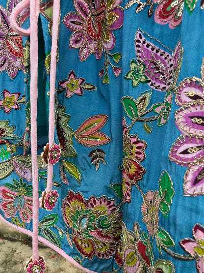 Blue floral palazo set