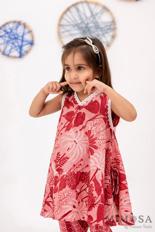 Carrot frockstyle kurta with dhoti pants