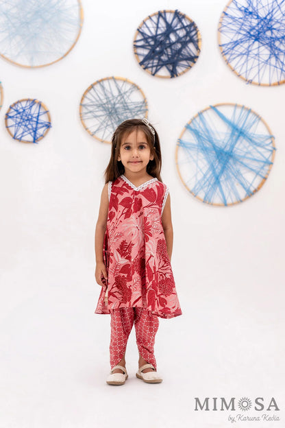 Carrot frockstyle kurta with dhoti pants