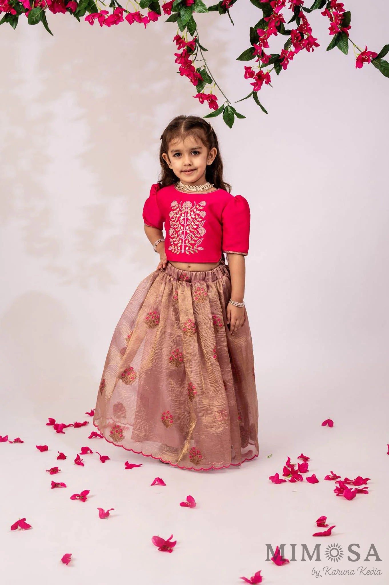 Crushed tissue lehnga set