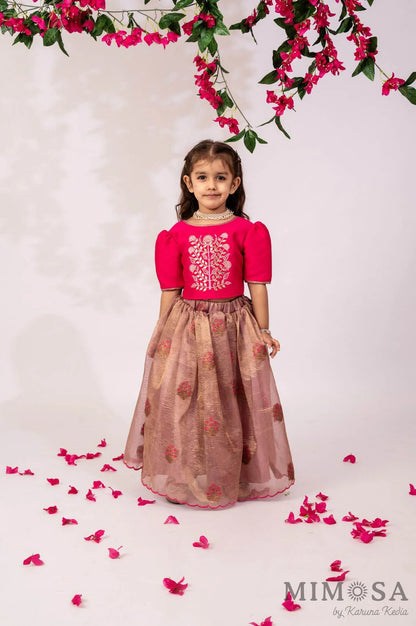 Crushed tissue lehnga set