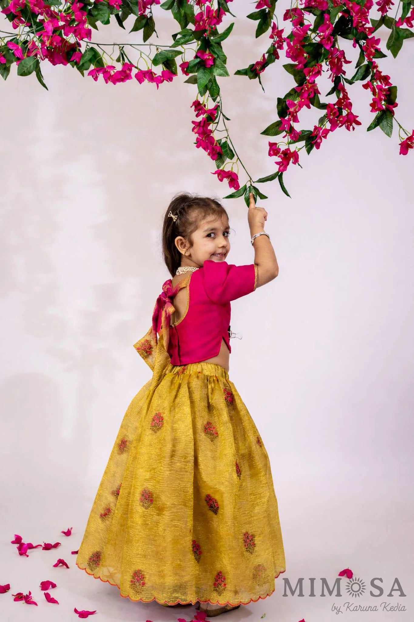 Crushed tissue lehnga set