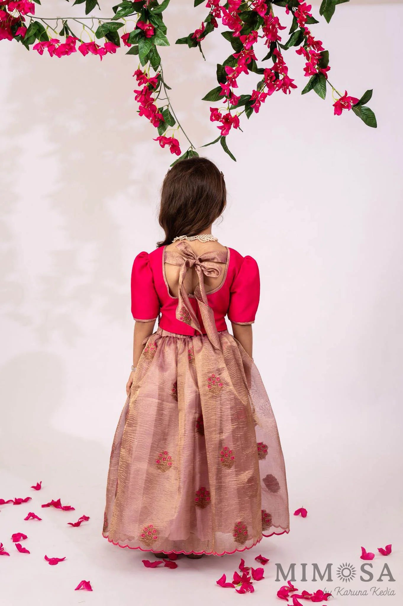 Crushed tissue lehnga set