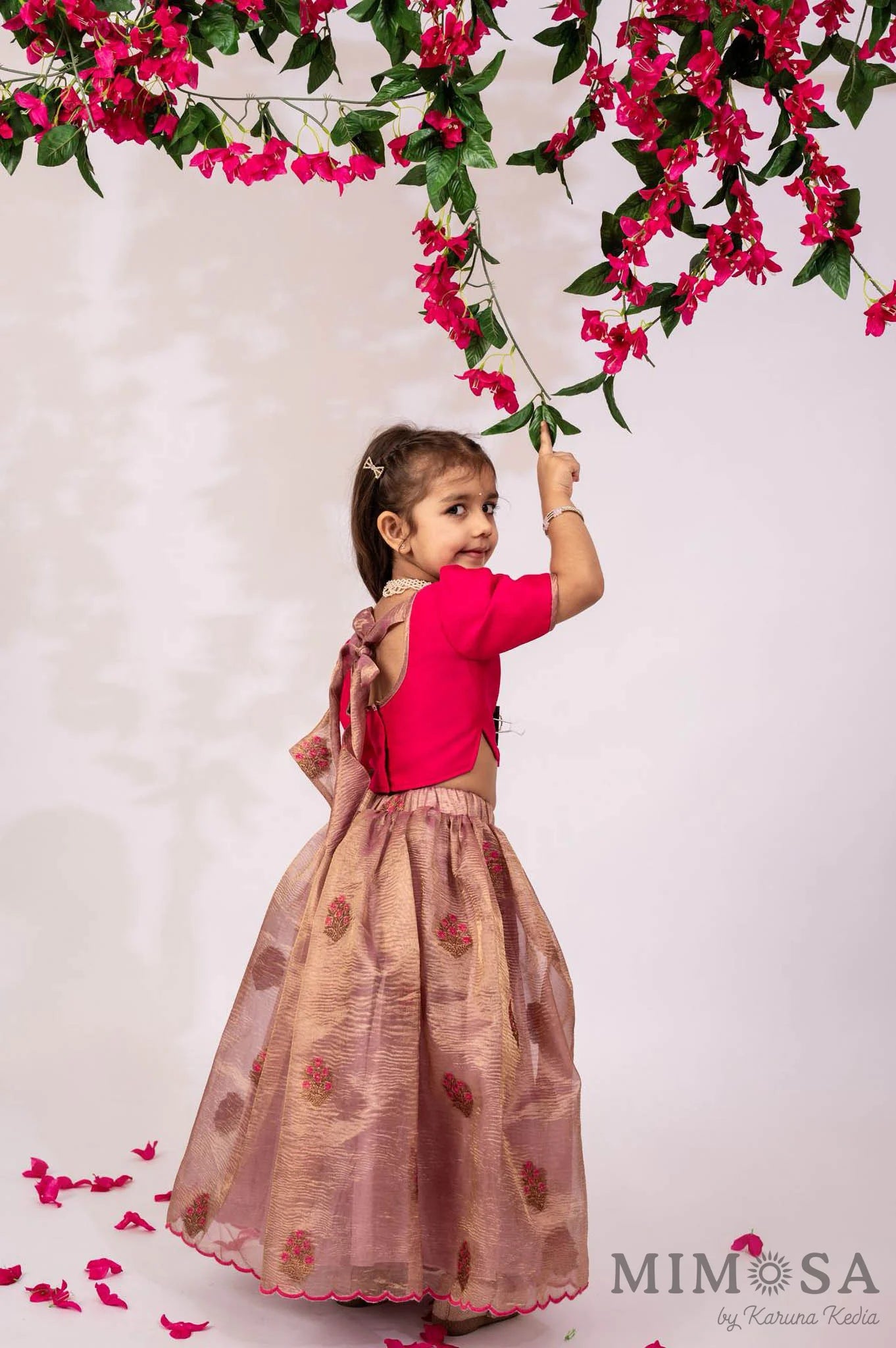 Crushed tissue lehnga set