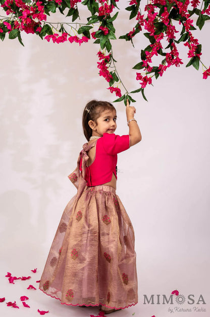 Crushed tissue lehnga set