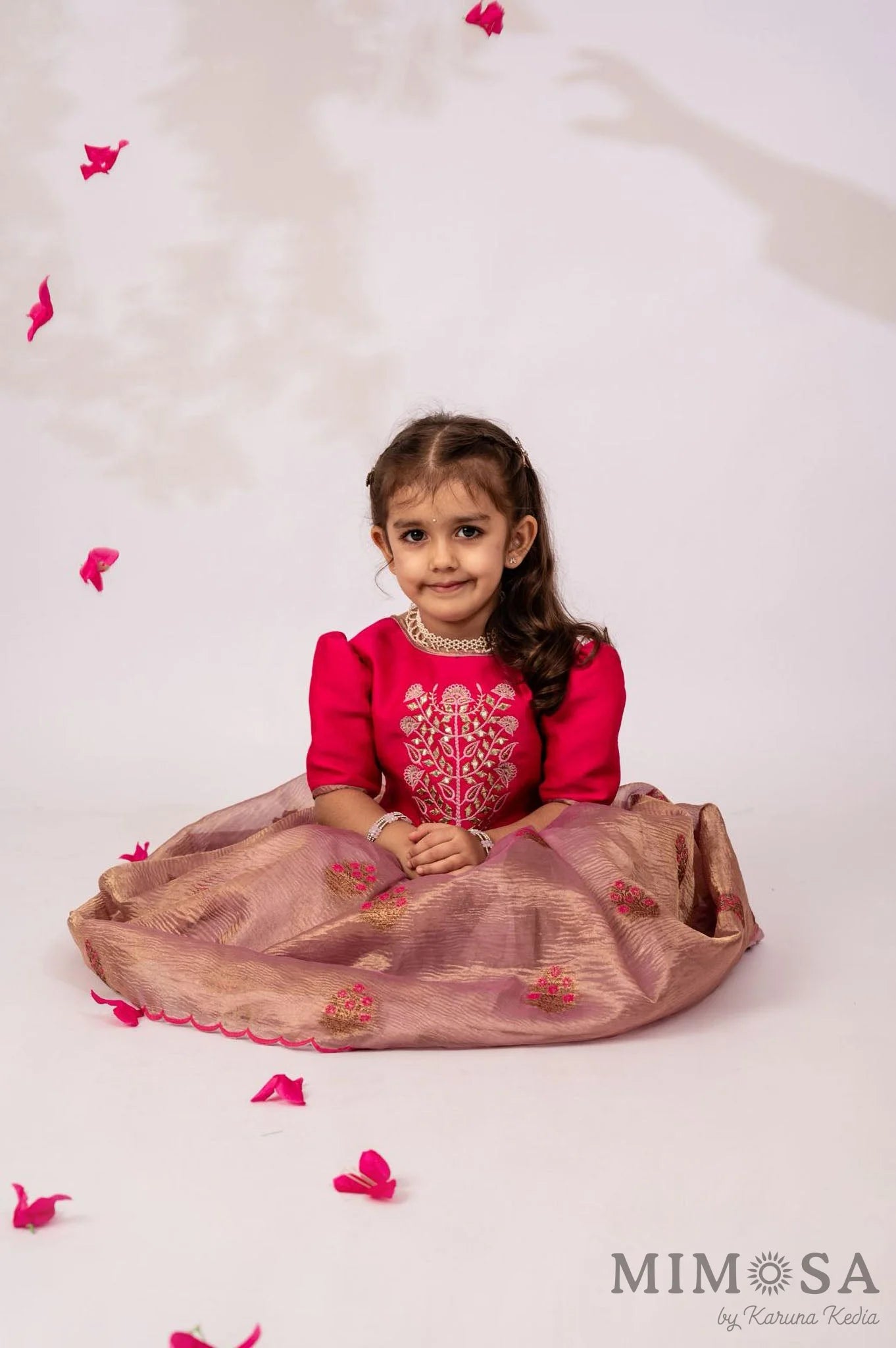 Crushed tissue lehnga set