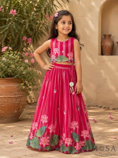 Lotus Pichwai Lehenga Set
