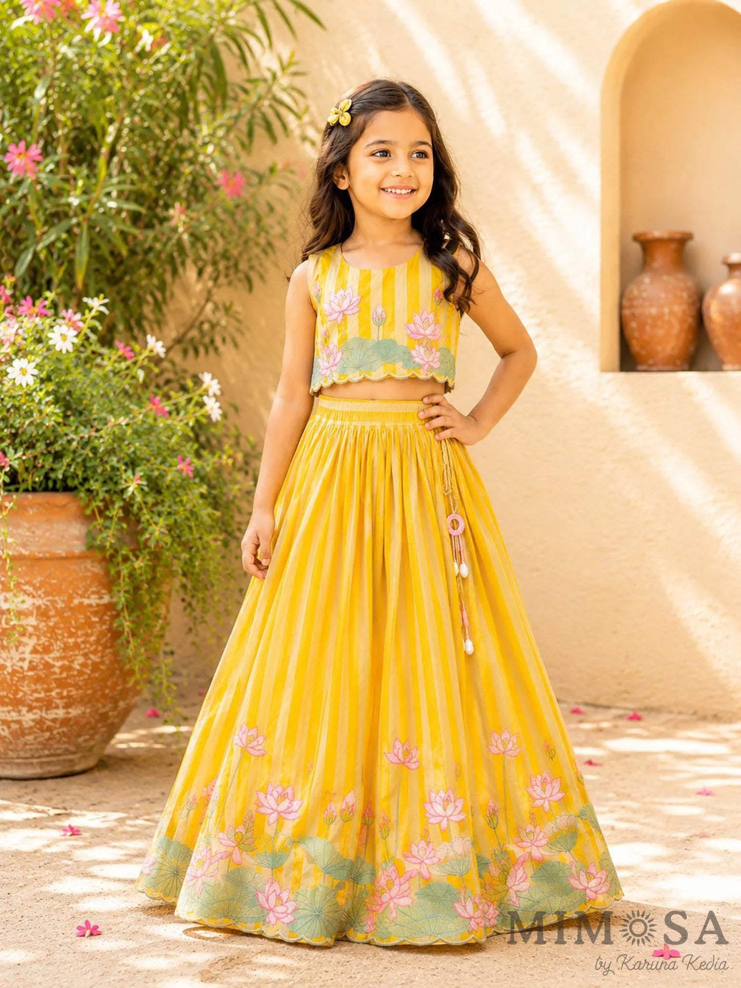 Lotus Pichwai Lehenga Set