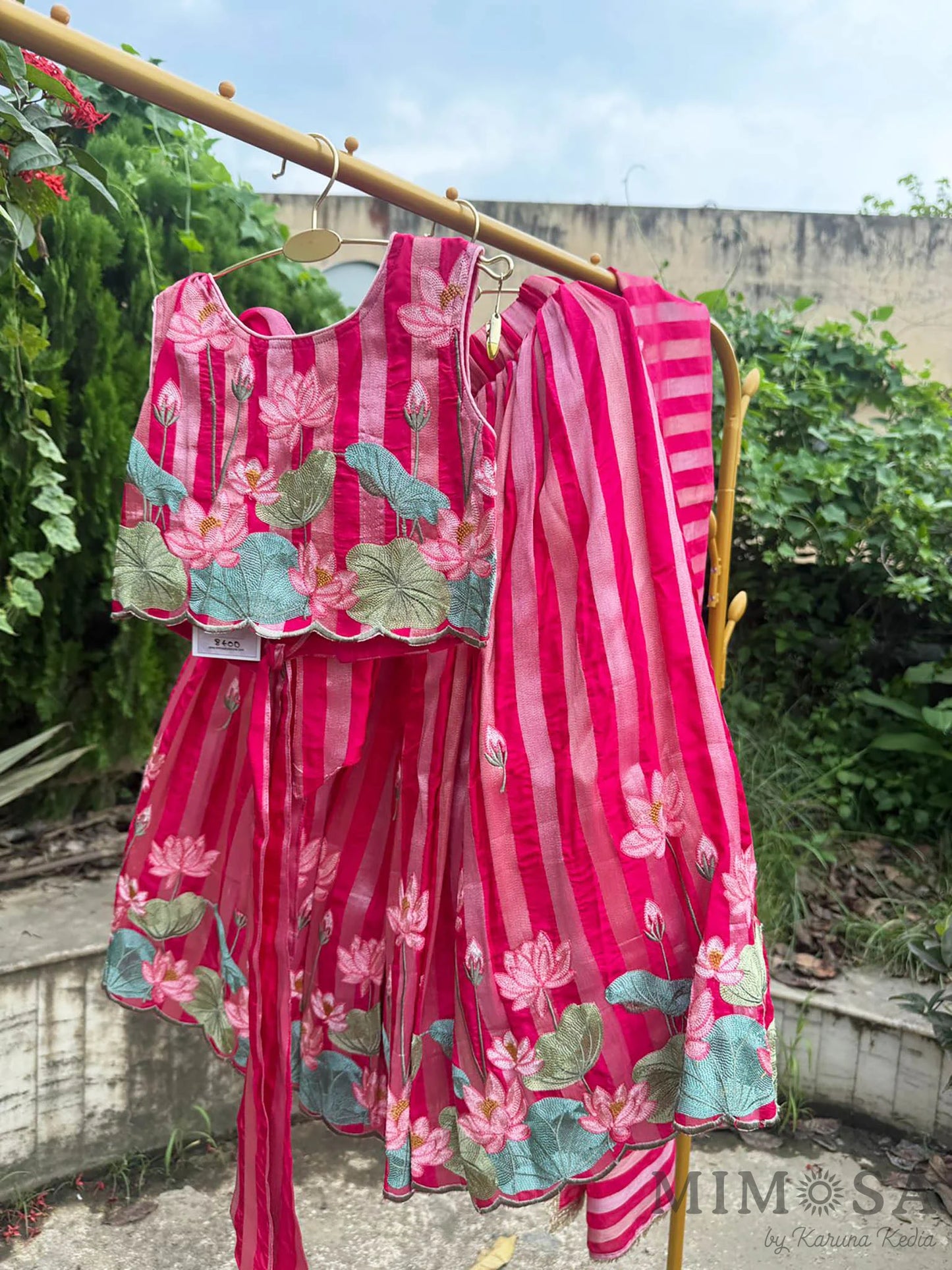 Lotus Pichwai Lehenga Set
