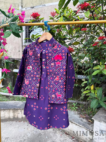 Patola Kurta with Bundi