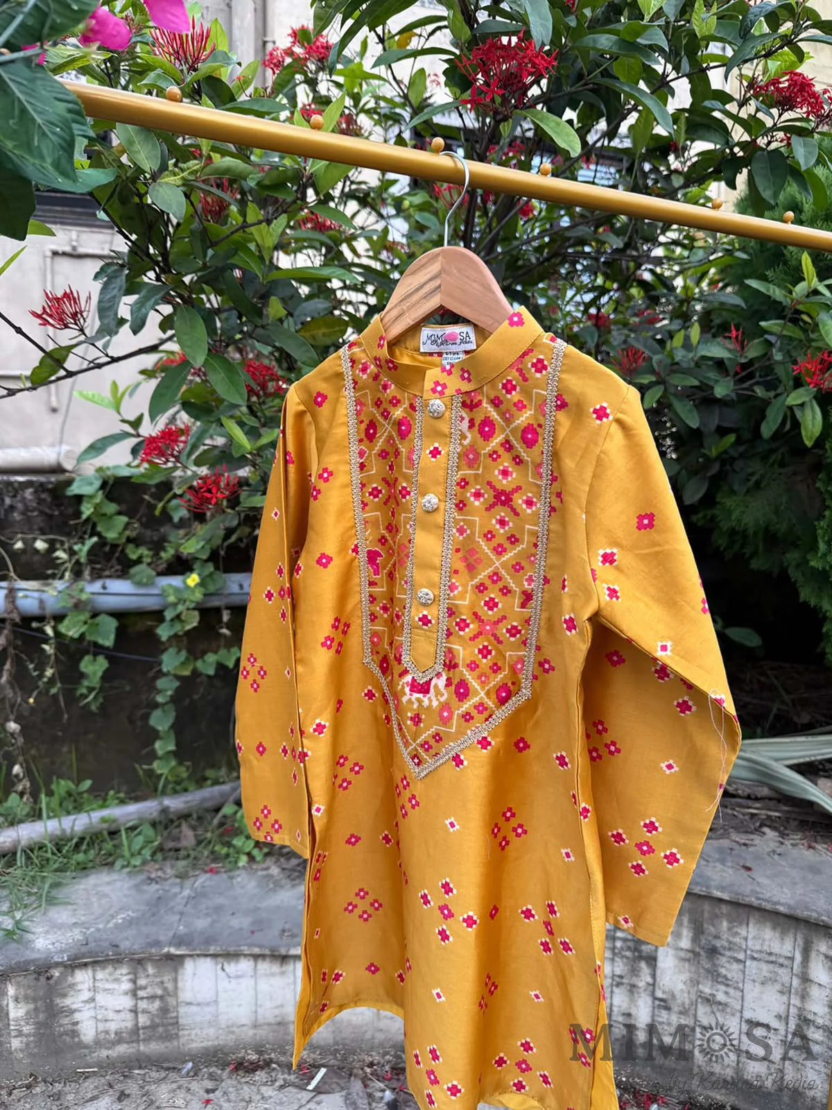 Patola Print Chanderi Yoke Kurta