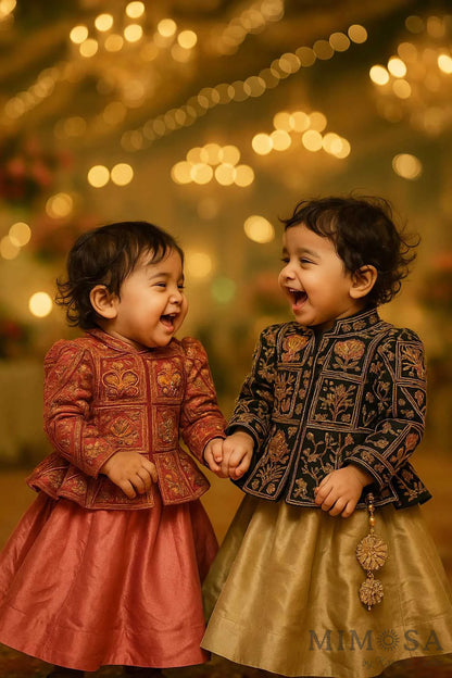 Peplum print and embroidered jacket