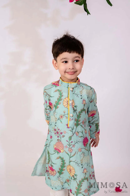 Pichwai print mal chanderi kurta sets