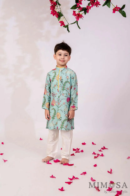 Pichwai print mal chanderi kurta sets