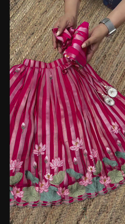 Lotus Pichwai Lehenga Set