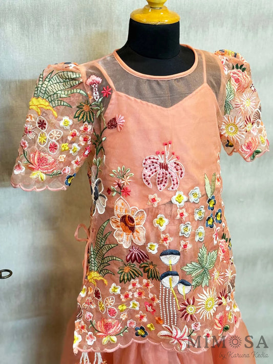 Spring sharara set with crop top