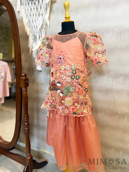 Spring sharara set with crop top